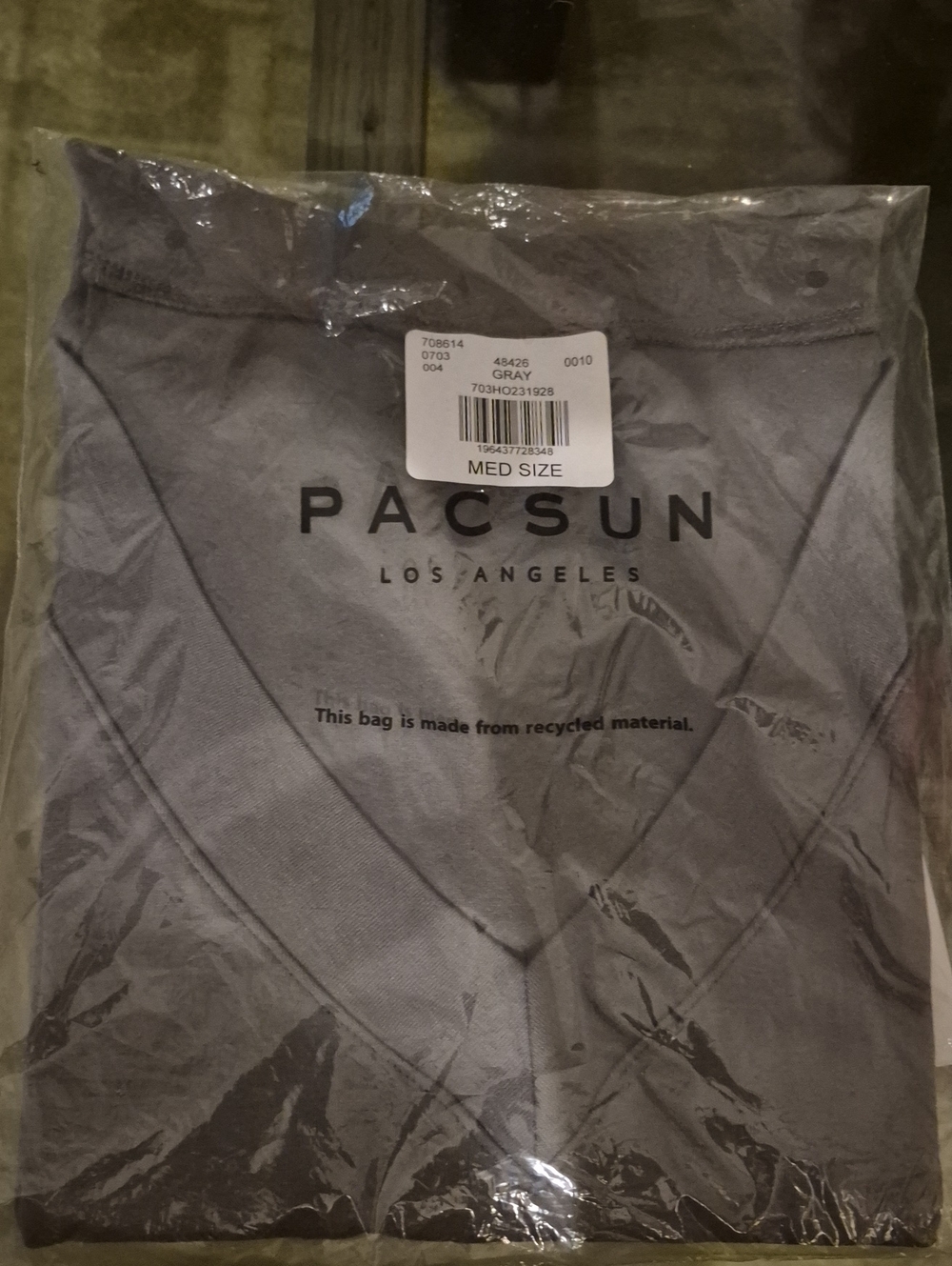Est. PAC 1980 Evolve V-Neck T-Shirt, Medium, Grey.